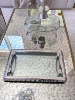 Inspire Me! Home Decor Glass Bowl With Gold Metal Swirl Clearance