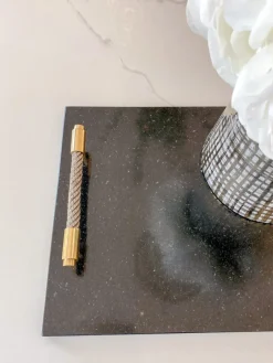 Inspire Me! Home Decor Glass Canister With Gold Branch Design And Marble And Gold Lid (3 Sizes) Outlet