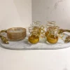 Inspire Me! Home Decor Glass Canisters With Gold Knot Design And Marble Lid (3 Sizes) Sale