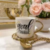Inspire Me! Home Decor Glass Canisters With Gold Linear Details (3 Sizes) Clearance