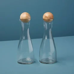 Inspire Me! Home Decor Glass Decanter W/ Mango Wood Stopper Best