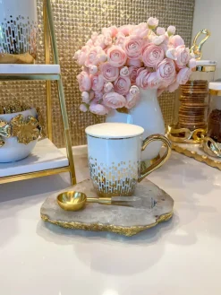 Inspire Me! Home Decor Glass Jar With Gold Branch Design And Spoon Fashion