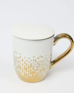 Inspire Me! Home Decor Glass Jar With Gold Branch Design And Spoon Fashion