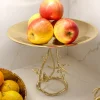 Inspire Me! Home Decor Glass Salt & Pepper Shakers W/ Gold Metal Branch Holder New