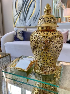 Inspire Me! Home Decor Glass Stem Vase W/ Ornate Silver Metal Rim Best