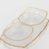 Inspire Me! Home Decor Glass Textured Salad Plate With Gold Trim Discount