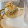 Inspire Me! Home Decor Glass Teacup Set With Gold Hammered Texture And Metal Handle (Set Of 6) Sale