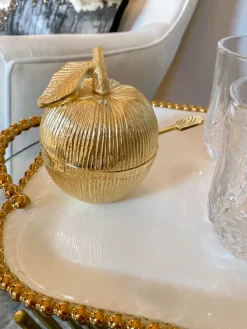 Inspire Me! Home Decor Glass Teacup Set With Gold Hammered Texture And Metal Handle (Set Of 6) Sale