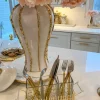 Inspire Me! Home Decor Glass Tray With Hammered Gold Edge Best