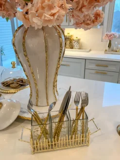 Inspire Me! Home Decor Glass Tray With Hammered Gold Edge Best