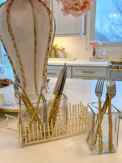 Inspire Me! Home Decor Glass Tray With Hammered Gold Edge Best