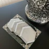 Inspire Me! Home Decor Glass Tray W/ Silver Corner Details And Swarovski Crystals Sale