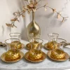 Inspire Me! Home Decor Glass Vase With Gold Base New
