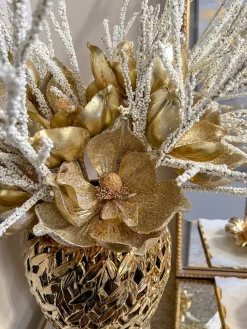 Inspire Me! Home Decor Glittered Ball Garland Silver New