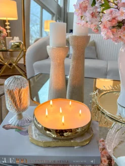 Inspire Me! Home Decor Glossy Gold Metallic Orb Candles (2 Sizes) Hot