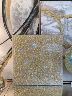 Inspire Me! Home Decor Gold Abstract Circle Wall Art WALL ART & MIRRORS Discount