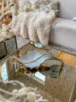 Inspire Me! Home Decor Gold Abstract Floral Tabletop Decor (3 Sizes) New