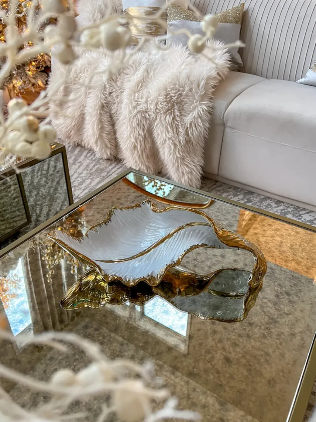 Inspire Me! Home Decor Gold Abstract Floral Tabletop Decor (3 Sizes) New
