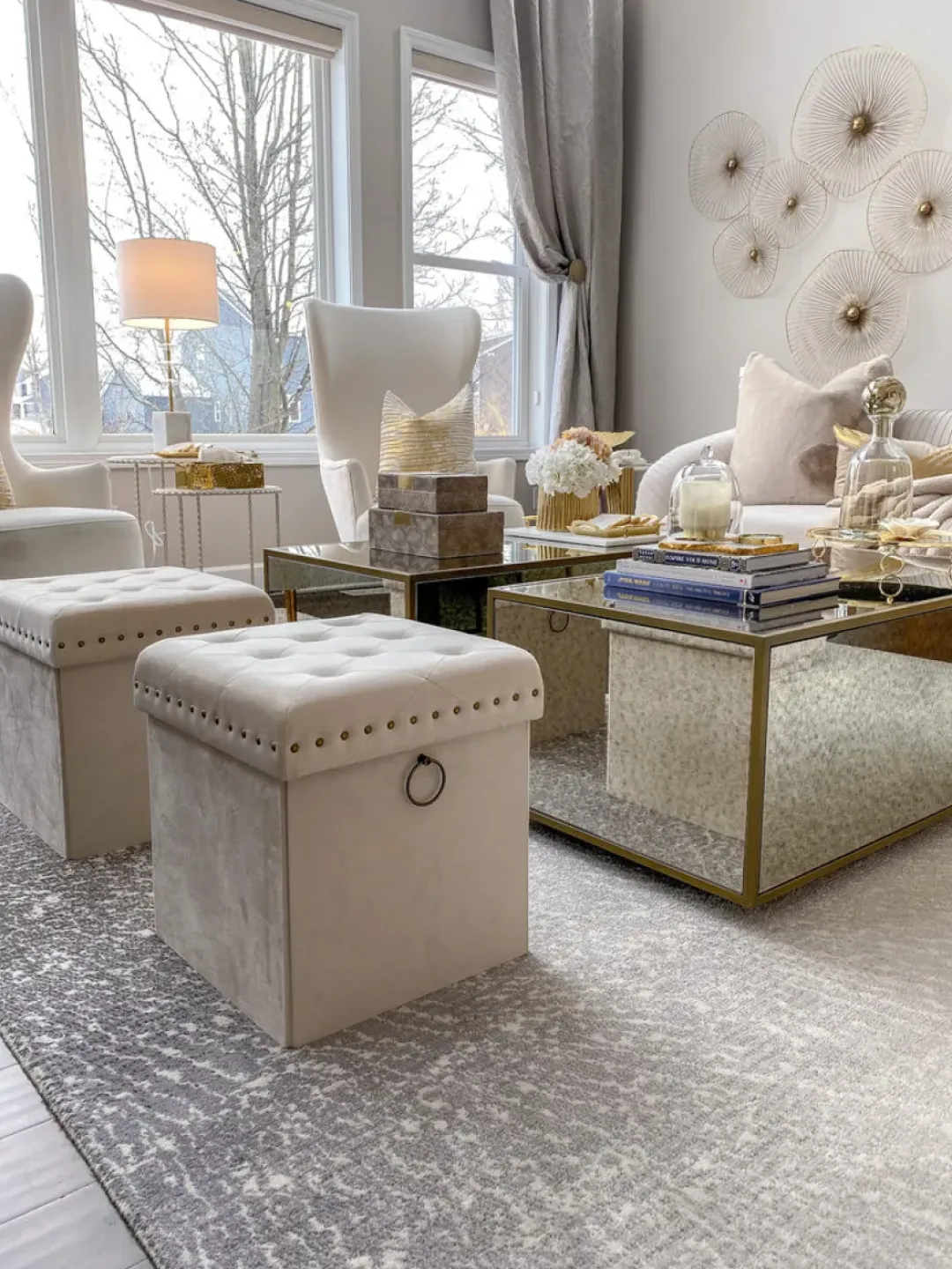 Inspire Me! Home Decor Gold Anastasia Storage Ottoman (4 Colors) Sale