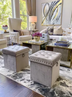 Inspire Me! Home Decor Gold Anastasia Storage Ottoman (4 Colors) Sale