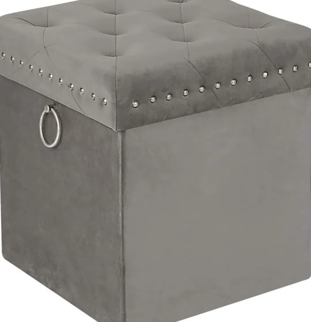 Inspire Me! Home Decor Gold Anastasia Storage Ottoman (4 Colors) Sale