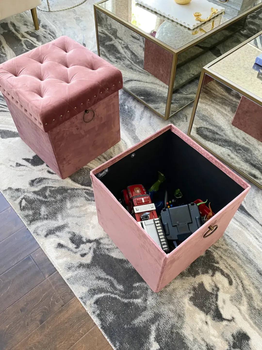 Inspire Me! Home Decor Gold Anastasia Storage Ottoman (4 Colors) Sale