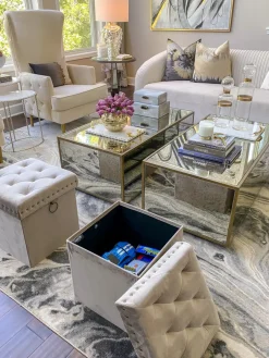 Inspire Me! Home Decor Gold Anastasia Storage Ottoman (4 Colors) Sale