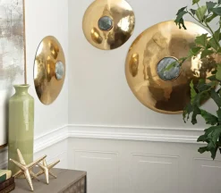 Inspire Me! Home Decor Gold And Ivory Detailed Wall Art Fashion