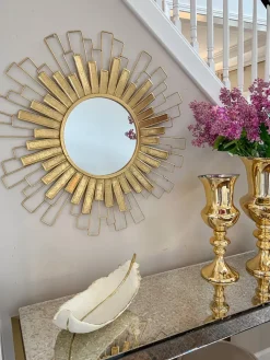 Inspire Me! Home Decor Gold And Silver Metal Flower Field Wall Art Clearance