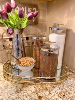 Inspire Me! Home Decor Gold And White 4 Piece Place Setting Fashion