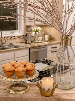 Inspire Me! Home Decor Gold And White Beaded Cake Stand Fashion