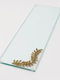 Inspire Me! Home Decor Gold And White Ceramic Square Cake Stand Fashion