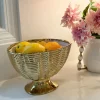 Inspire Me! Home Decor Gold And White Opaque Charger Online