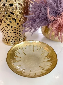 Inspire Me! Home Decor Gold And White Tray With Spoon Set Clearance