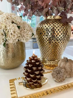 Inspire Me! Home Decor Gold And White Acorn Salt And Pepper Shakers Best
