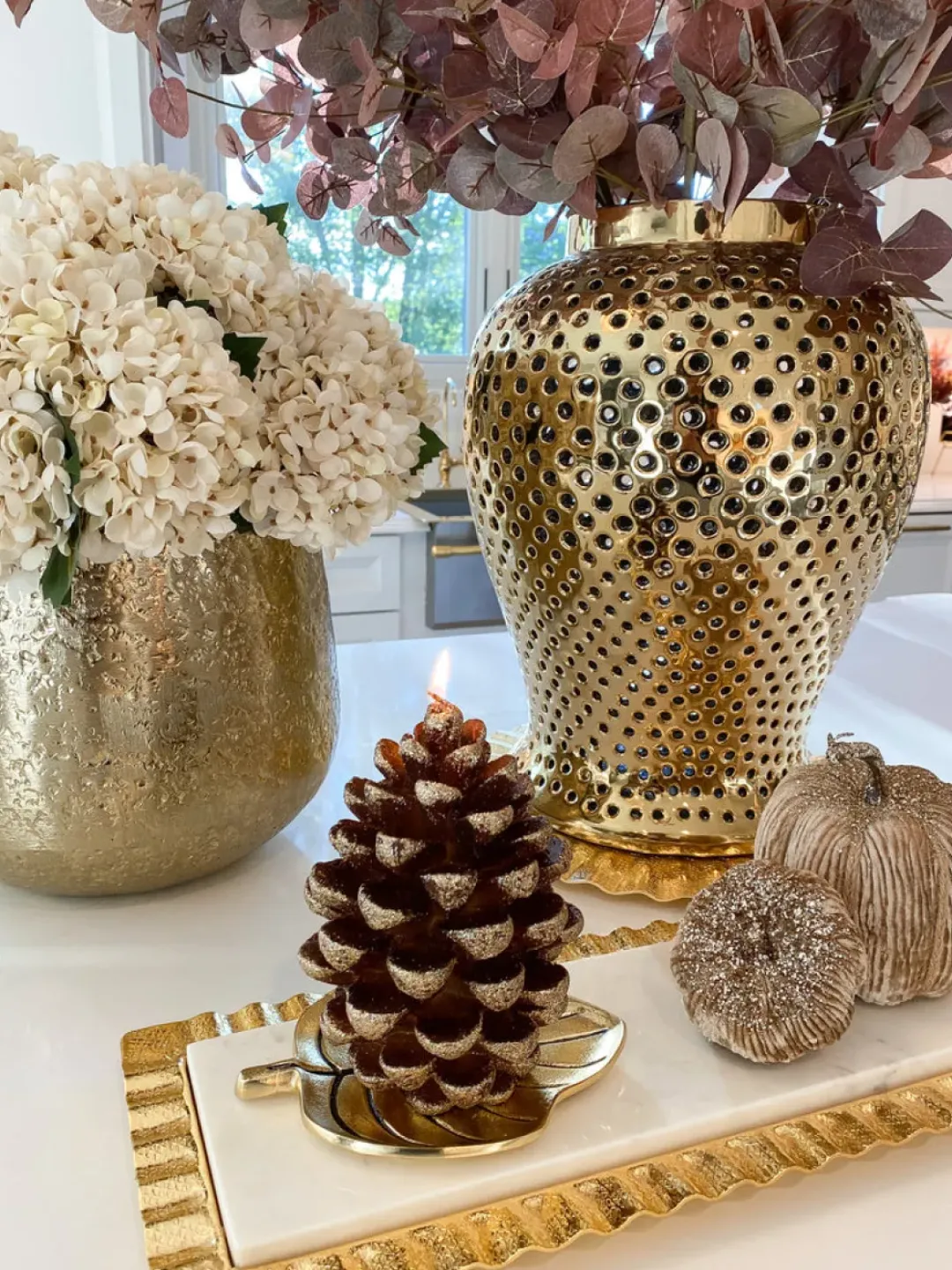 Inspire Me! Home Decor Gold And White Acorn Salt And Pepper Shakers Best