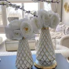 Inspire Me! Home Decor Gold And White Decorative Bottles (2 Sizes) Jars Sale