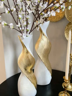 Inspire Me! Home Decor Gold And White Octagon Vase Online