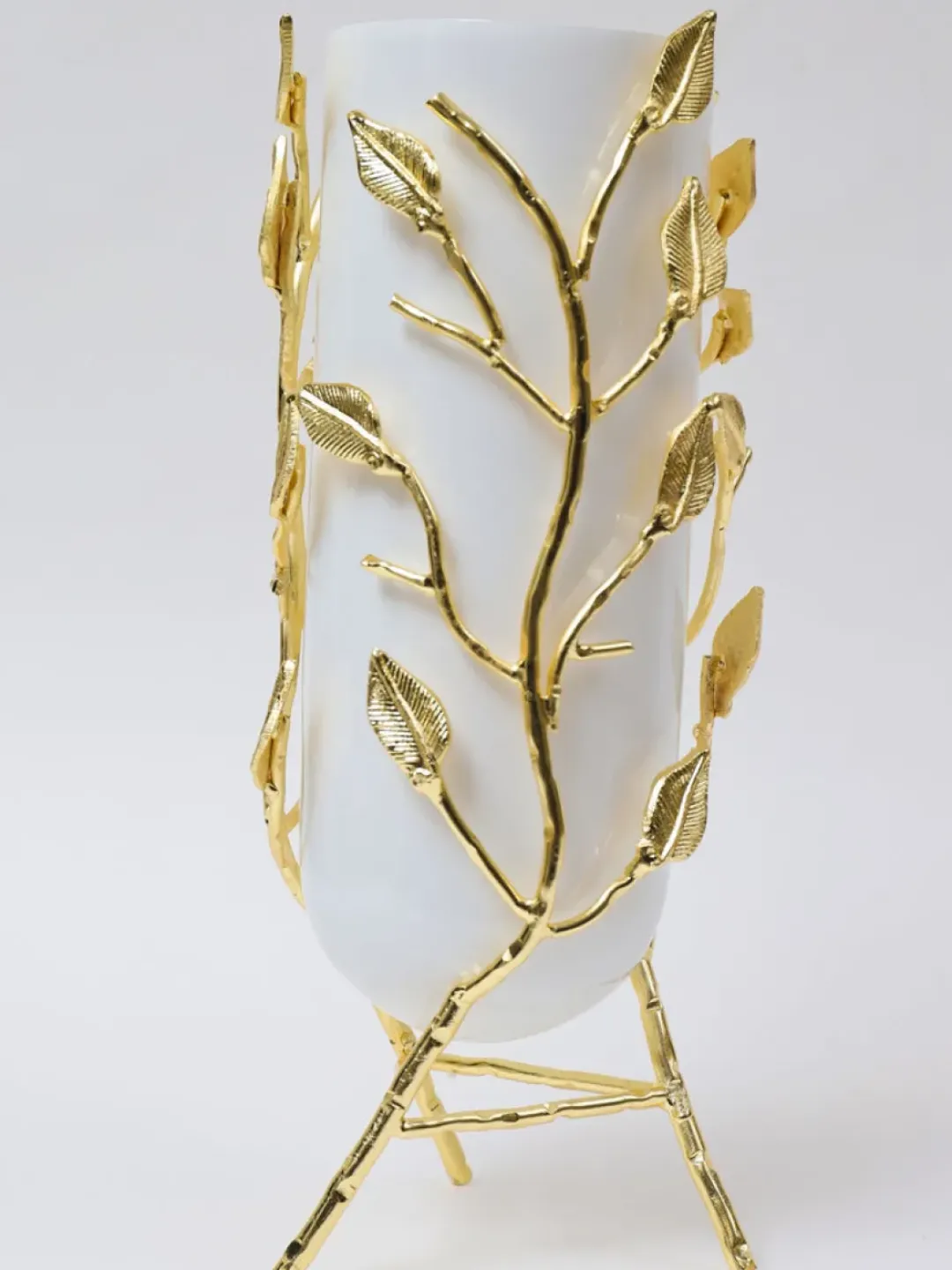 Inspire Me! Home Decor Gold And White Twisted Vase (2 Sizes) Hot