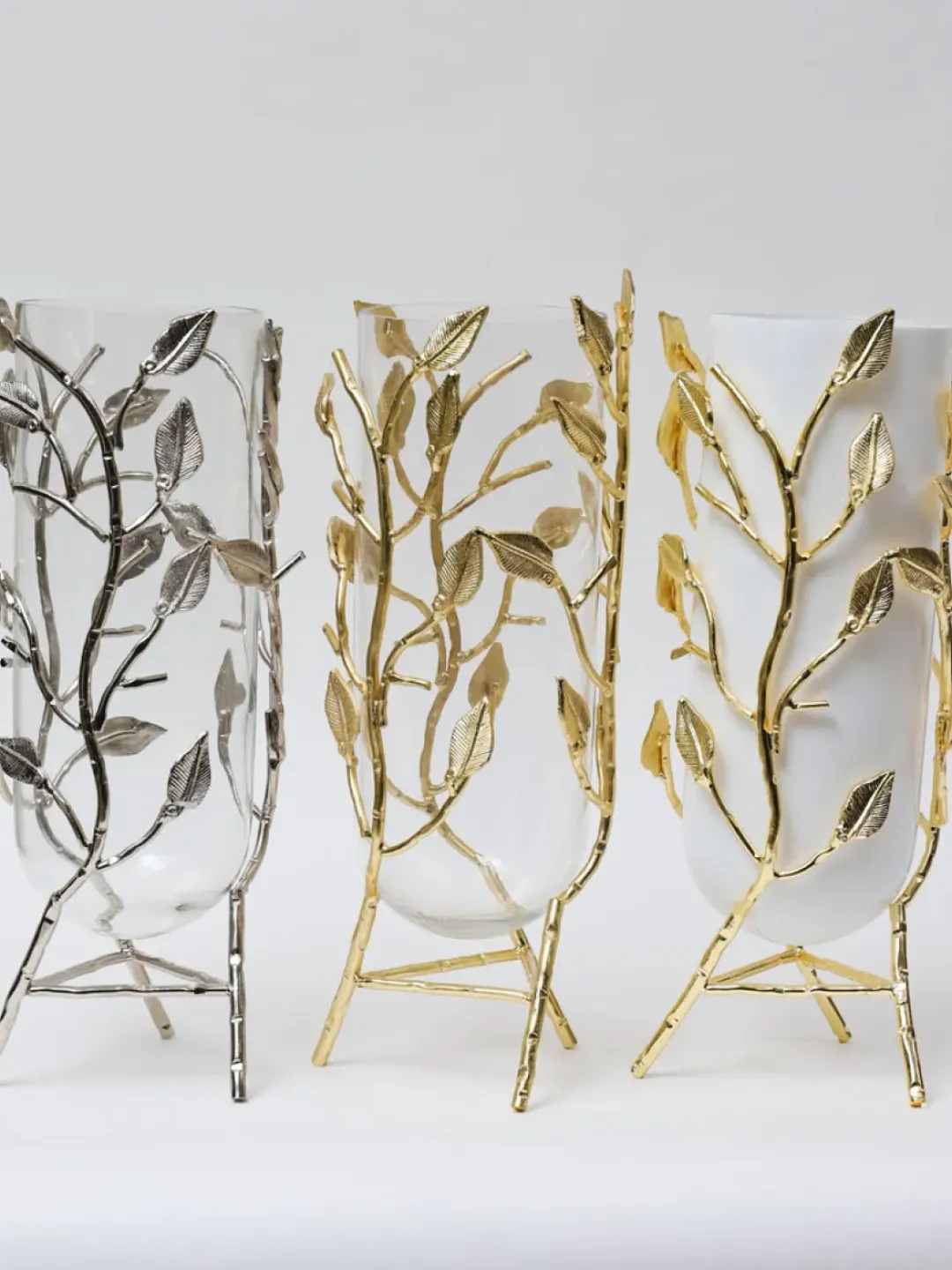 Inspire Me! Home Decor Gold And White Twisted Vase (2 Sizes) Hot