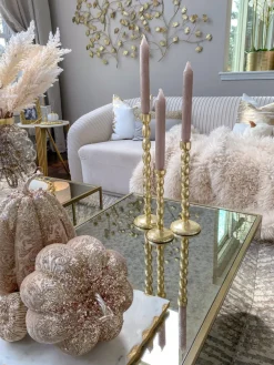 Inspire Me! Home Decor Gold Band Taper Candles (Set Of 6) Hot