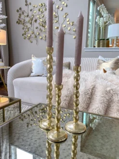 Inspire Me! Home Decor Gold Band Taper Candles (Set Of 6) Hot
