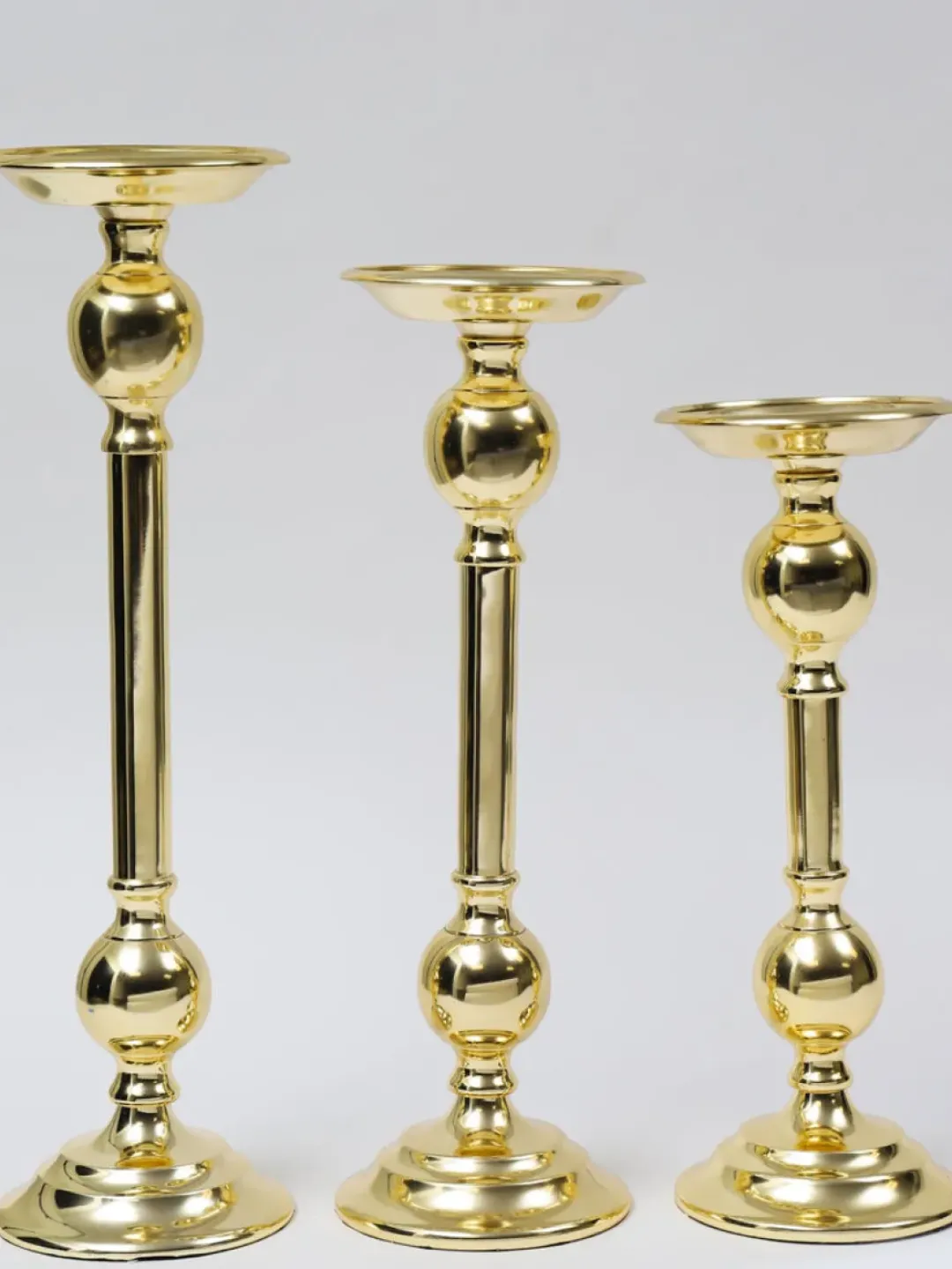 Inspire Me! Home Decor Gold Bead Design Candle Stick (3 Sizes) Fashion
