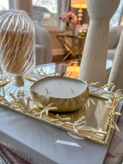 Inspire Me! Home Decor Gold Bead Detailed Candleholder (3 Sizes) Discount