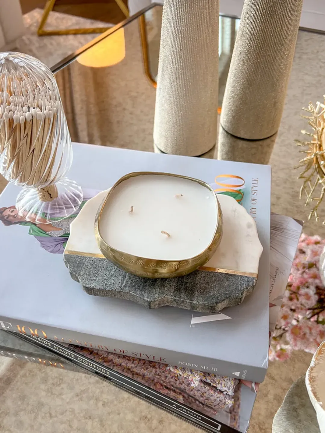 Inspire Me! Home Decor Gold Bead Detailed Candleholder (3 Sizes) Discount