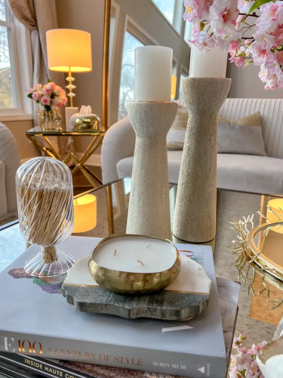 Inspire Me! Home Decor Gold Bead Detailed Candleholder (3 Sizes) Discount