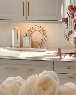 Inspire Me! Home Decor Gold Bordered Glass Cake Dome Hot