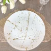 Inspire Me! Home Decor Gold Bordered Glass Cake Stand New