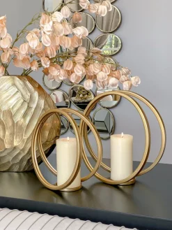 Inspire Me! Home Decor Gold Bordered Round Marble Coasters Outlet