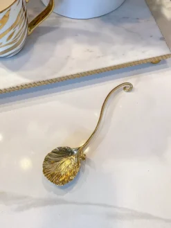Inspire Me! Home Decor Gold Bowl On Leaf Base New